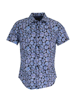 Lords of Harlech: George Shirt (LHS-GEORGE-SHELLS-BLACK)