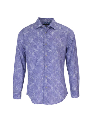 Lords of Harlech: Nigel Shirt (LHS-NIGEL-PAISLEY-WAVE-LAVENDER)