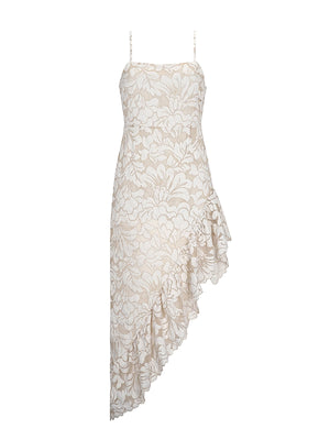 Aguaclara: Crème 232 Midi Dress (CRÈME-232)