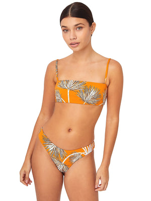 Aguaclara: Orange 78 Bandeau-Orange 23 High Leg Bikini (ORANGE-78-ORANGE-23)