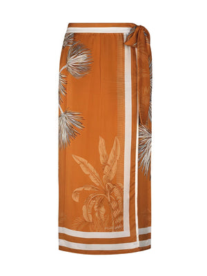 Aguaclara: Orange 527 Wrap Skirt (ORANGE-527)
