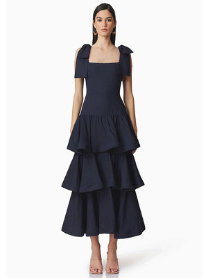 Elliatt: Kara Tiered Maxi Dress (EC6022539-NVY)