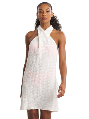 Natori: Waves Mini Halter Cover-Up (V73042-WHT)