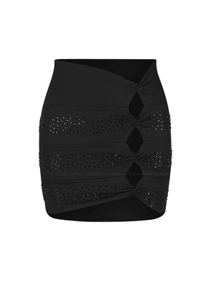 Gapaz Beachwear: Swarovsky Mini Skirt (559-BLK)