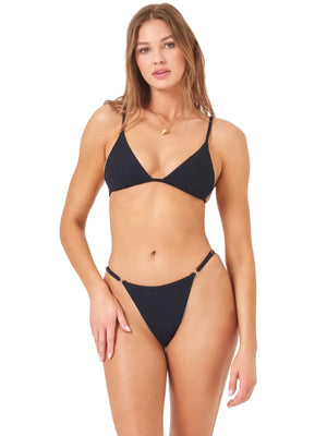 L Space: Lindsay-Remi Bikini (RHLYT24-BLK-RHREB24-BLK)