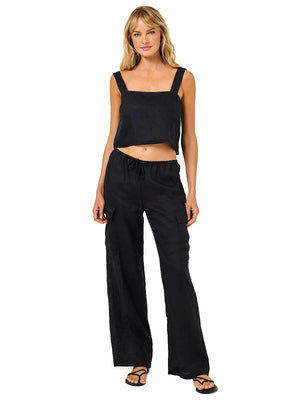 L Space: Long Island-Sundown Cargo Pant (LONTP25-BLK-SUNPA24-BLK)