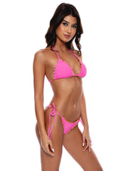Luli Fama: Triangle-Tie Side Ruched Back Bikini (L74301-052-L74302-052)