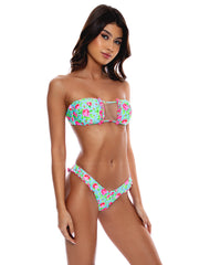 Luli Fama: Ruffle Trim Bandeau-Seamless Ruched Back Bikini (L726J45-035-L72652P-035)