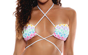 Adjustable Drawstring Bandeau-Brazilian Bikini