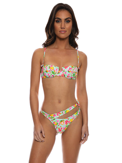 Luli Fama: Sweetheart Balconette-Asymmetrical Side Bow Bikini (L730J35-111-L730J53-111)