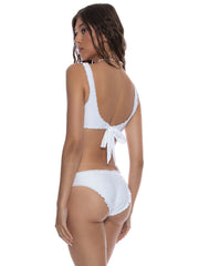 Luli Fama: Wavy Scoop Neck Drawstring-Full Ruched Back Bikini (L176W34-002-L176521-002)