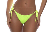 Double Loop Bandeau Crop-Seamless Tie Side Bikini