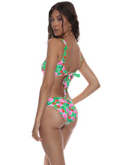 Luli Fama: Scoop Neck Drawstring-Ruched Back Bikini (L773W34-111-L773521-111)