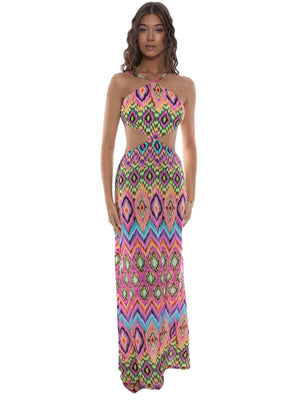 Luli Fama: Cut Out Long Dress (L771J87-111)