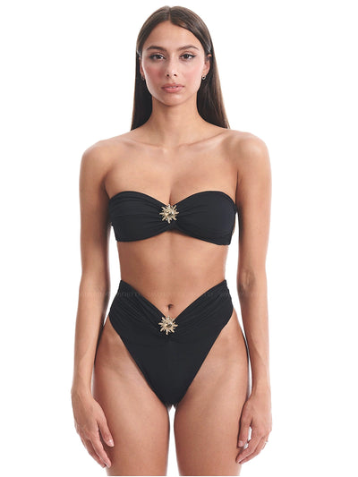 Seashell: Sol Bandeau-Teoma Bikini (WT0075_SS-BLACK-WT0076_SS-BLACK)