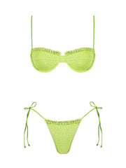 Seashell: Negin Balconette-Luma Bikini (WT0010_SS-GREEN-WT0011_SS-GREEN)