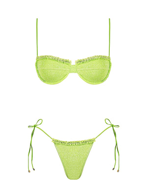 Seashell: Negin Balconette-Luma Bikini (WT0010_SS-GREEN-WT0011_SS-GREEN)