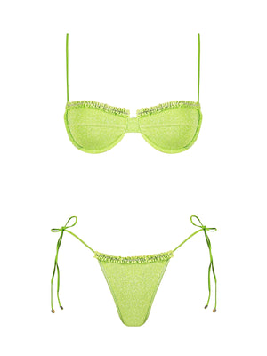 Seashell: Negin Balconette-Luma Bikini (WT0010_SS-GREEN-WT0011_SS-GREEN)