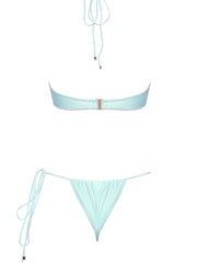 Seashell: Amelie Halter-Amelie Tie Side Bikini (WT0005_SS-BLUE)