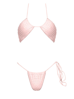 Seashell: Amelie Halter-Amelie Tie Side Bikini (WT0005_SS-PINK)