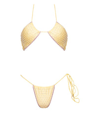 Seashell: Amelie Halter-Amelie Tie Side Bikini (WT0005_SS-YELPR)