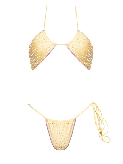 Seashell: Amelie Halter-Amelie Tie Side Bikini (WT0005_SS-YELPR)