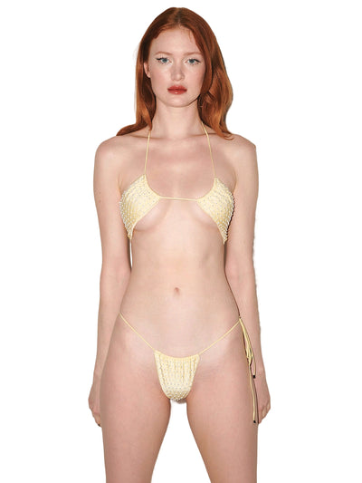 Seashell: Amelie Halter-Amelie Tie Side Bikini (WT0005_SS-YELLO)
