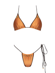 Seashell: Miranda Triangle-Pearl Tie Side Bikini (WT0046_SS-BISCU-WT0002_SS-BISCU)