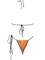 Seashell: Miranda Triangle-Pearl Tie Side Bikini (WT0046_SS-BISCU-WT0002_SS-BISCU)