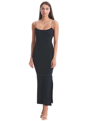 Seashell: Ophelia Midi Dress (WT0042-SS-BLACK)