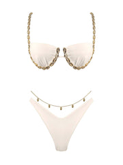 Seashell: Colette-Alana Bikini (WT0035-SS-LATTE-WT0036-SS-LATTE)