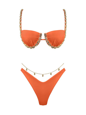 Seashell: Colette-Alana Bikini (WT0035-SS-PAPAY-WT0036-SS-PAPAY)