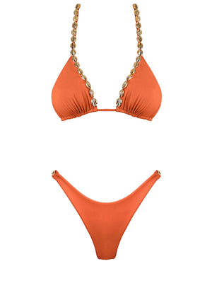 Seashell: Carine-Chantal Bikini (WT0029-SS-PAPAY-WT0032-SS-PAPAY)