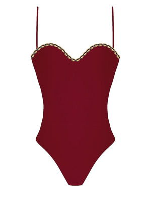 Seashell: Katerin Balconette One-Piece Swimsuit (WT264-TSCNY)