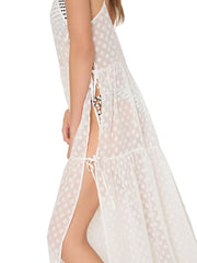 Milly: Valeria Diamond Jacquard Coverup Dress (96VD07-WHT)