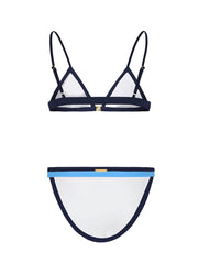 Milly: Amalfi Color Block Triangle-Amalfi Color Block Bikini (18VX21-NVY-18VY22-NVY)