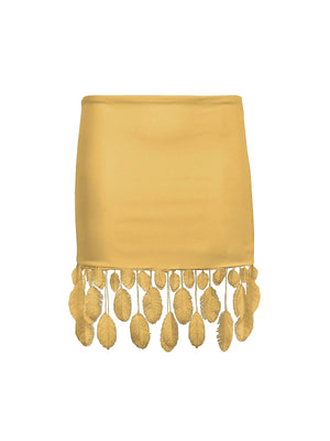 Isabel Beachwear: Mini Skirt Plumage (MNSKRTPLMG-YLW)