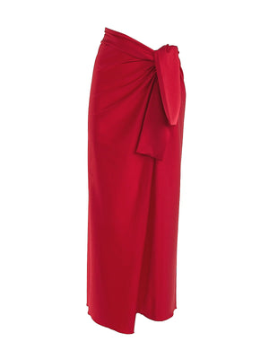 Isabel Beachwear: Pareo Midi Lycra (PRMD-RED)