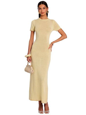 SER.O.YA: Airess Knit Maxi Dress (S-SS25-3881-17-PSTYL)
