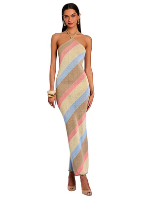 SER.O.YA: Dree Knit Maxi Dress (S-SS25-4802-17-YPSI)