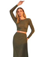 Vix: Mira-Amira Detail Long Skirt (333-850-015-333-850-015)