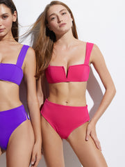 Oye Swimwear: Victoria High Rise Bikini (VICT-LIP-VICBH-LIP)