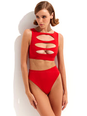 Oye Swimwear: Lila Bikini (LILAT-RED-LILAB-RED)