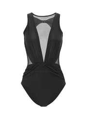 Oye Swimwear: Elvira With Tulle One Piece (ELVIRAWTULLEOP-BLK)