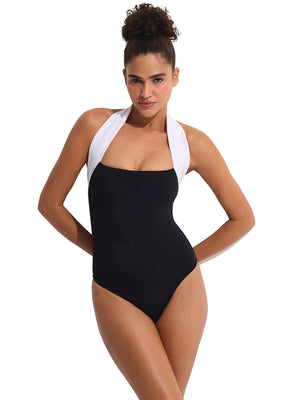 Oye Swimwear: Carla One-Piece (CARLAOP-BLKWHT)