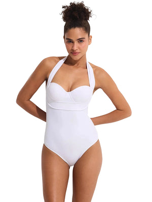 Oye Swimwear: Beatrice One-Piece (BEATRICEOP-WHT)