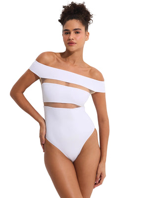 Oye Swimwear: Aria One-Piece (ARIAT-WHT-ARIAB-WHT)
