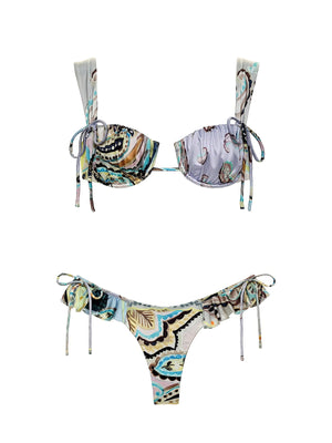 Montce: Petal-Uno Ruffle Bows Bikini (BT860-BB942)