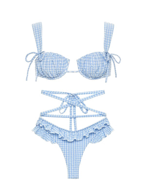 Montce: Petal Wide Straps-Lulu Lulu Gingham Ballet Bikini (BT857-BB872)