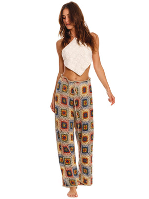 Agua Bendita: Flower Crop-Root Pants (15200-15191)